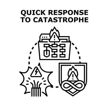 Quick response to catastrophe planning and recovery Stock Illustration