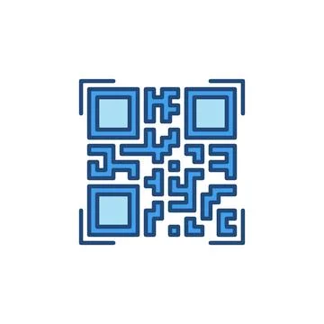 Quick Response Code or QR vector concept colored icon Illustrazione stock