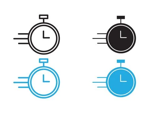 Quick response icon black and white vector outline sign Stock Illustration