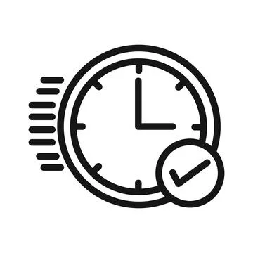 Quick response icon Black line art vector logo Stock Illustration