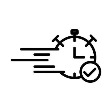Quick response icon linear logo mark in black and white 库存插图