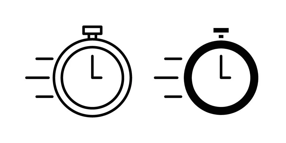 Quick response icon. Outline, flat icons Stock Illustration