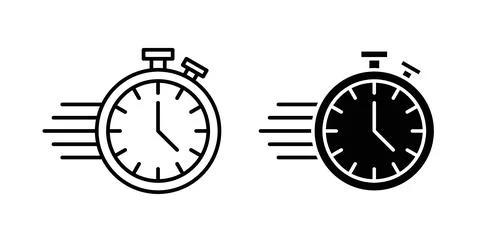 Quick response icon symbol, outline icons Illustrazione stock
