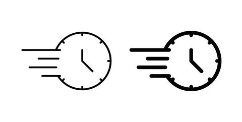 Quick response icon symbol. Vector illustration pack in black color. Stock Illustration