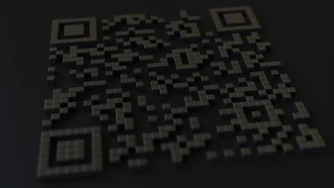 Quick Response or QR code with euro symbol. Modern fintech related 3D animation Stock-Footage 104521064