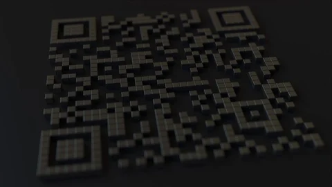 Quick Response or QR code with yen sign. Modern fintech related 3D animation Stock Footage 104521082