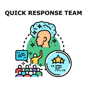 Quick response team brainstorming new creative solutions Stock Illustration