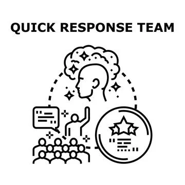 Quick response team brainstorming new creative solutions Stock Illustration