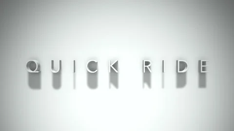 Quick ride 3D title animation with shadows on a white background Stock Footage 297570679