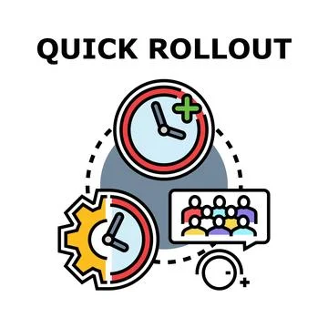 Quick rollout implementing new project strategy イラスト素材
