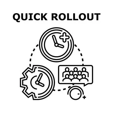 Quick rollout implementing new project strategy イラスト素材