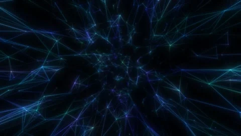 A quick rotation of the neural fields on a black background. Seamless loop. Stock Footage 240891954