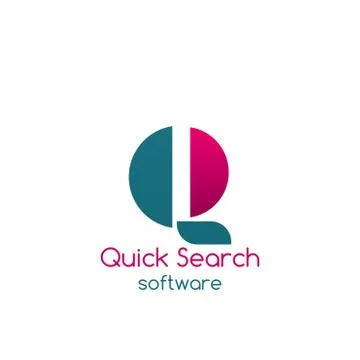 Quick search software vector sign Illustrazione stock