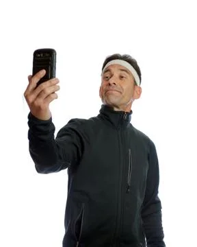 A quick selfie before training Stock Photos