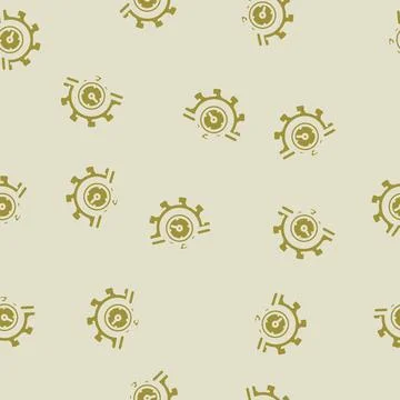 Quick setup glyph vector seamless pattern 스톡 일러스트