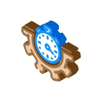 Quick setup isometric icon vector illustration Illustrazione stock