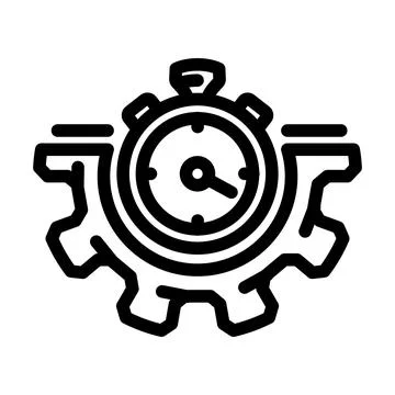 Quick setup line icon vector illustration Stock Illustration