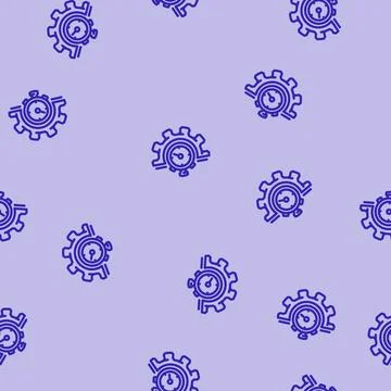 Quick setup line vector seamless pattern Stock Illustration