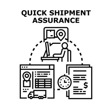 Quick shipment assurance concept vector illustration Stockillustratie