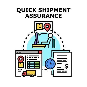 Quick shipment assurance concept vector illustration Stock Illustration