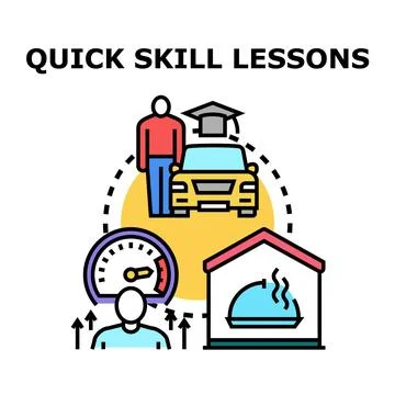 Quick skill lessons for personal and professional development 库存插图