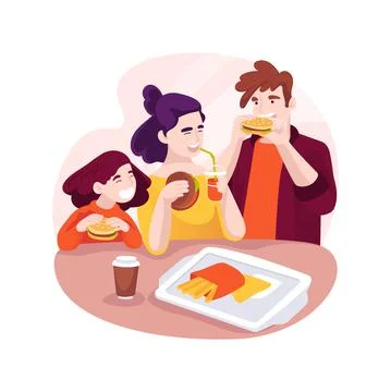 Quick snack isolated cartoon vector illustration. Ilustración de archivo