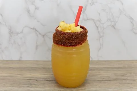 Quick snack at the juice bar. Stock Photos