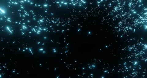 Quick sparks move in a trajectory.Glittering blue color. Twitching effect. Stock Footage 170000980
