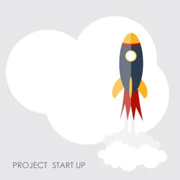 Quick Start Up Flat Concept Vector Illustration Stock Illustration