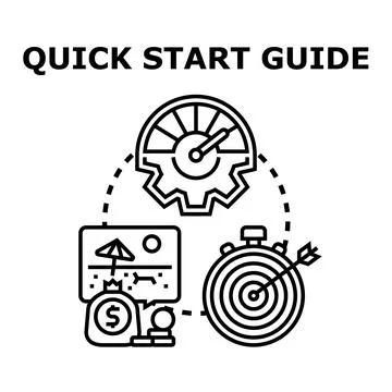 Quick start guide concept for business success Stock Illustration
