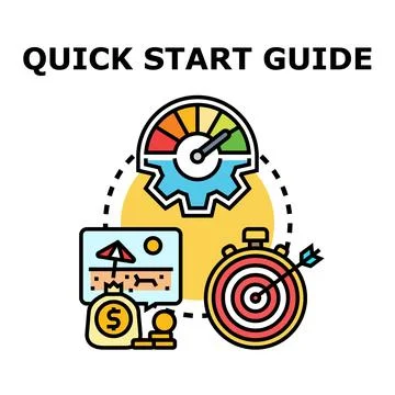 Quick start guide concept for business success Stock Illustration