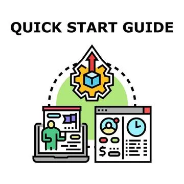 Quick start guide onboarding process Stock Illustration