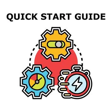 Quick start guide process setup instruction concept Stock Illustration