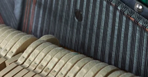 Quick Strokes of the Hammers on the Strings 4K 스톡 동영상 83879100