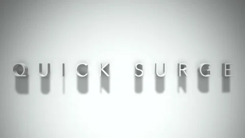 Quick surge 3D title animation with shadows on a white background Stock Footage 297570651