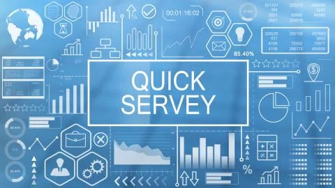 Quick Survey, Animated Typography Stock Illustration