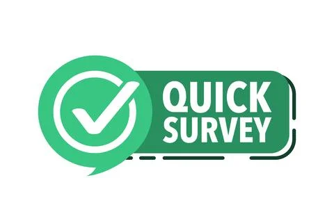 Quick survey. Badge icon. Check list and stopwatch. Exam application. Quick Stock Illustration