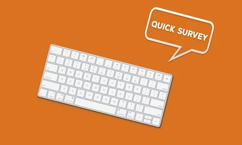 QUICK SURVEY CONCEPT On Dark Orange Background Foto stock