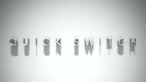 Quick switch 3D title animation white text on a white background Stock Footage 299822986