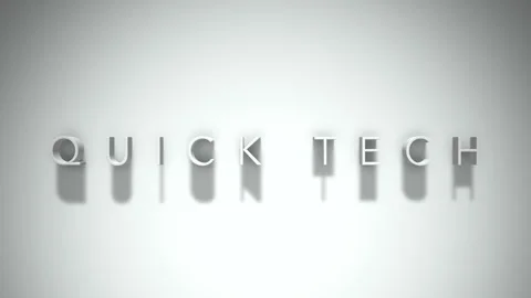 Quick tech 3D title animation with shadows on a white background Stock Footage 297571943