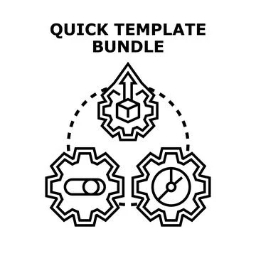 Quick template bundle concept vector illustration イラスト素材