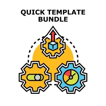 Quick template bundle concept vector illustration Stock Illustration