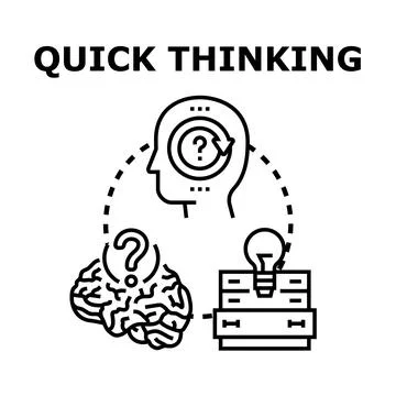 Quick thinking process developing new business ideas Illustrazione stock