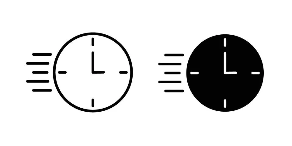 Quick Time icon concept. best for web design Stock Illustration