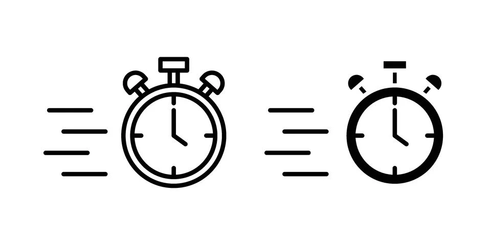 Quick Time icon graphic element. web icon set Stock Illustration