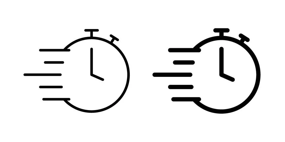 Quick Time icon Illustration Eps10 for web or app Stock Illustration
