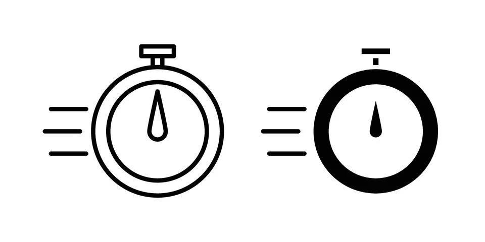 Quick Time icon or illustration vector symbols Stockillustratie