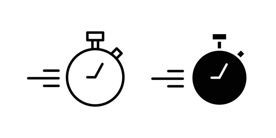Quick Time icon vector design illustrations Stock Illustration