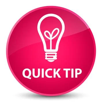 Quick tip (bulb icon) elegant pink round button Stock Illustration