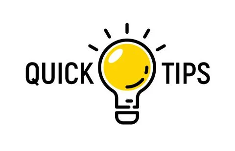 Quick tip hint vector icon bulb. Fact tip idea line icon logo guide Stock Illustration